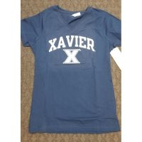 Xavier Womens Navy Blue Logo Tee